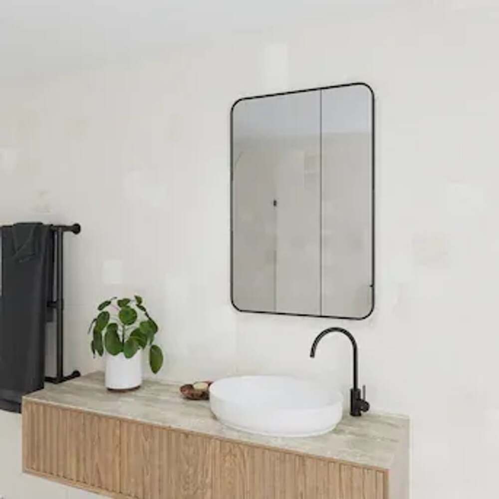Calla 24 in. W x 36 in. H x 5 in. D Recessed Medicine Cabinet in Black